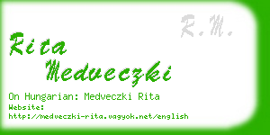 rita medveczki business card